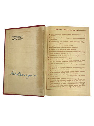 Dale Carnegie Signed 1948 First Edition: "How to Stop Worrying and Start Living"