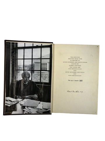 Rare Albert Einstein Signed 1949 First Edition "One and Only Intellectual Biography"