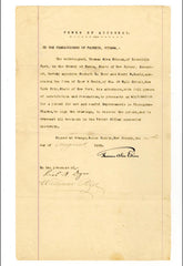 Amazing Signed Thomas A. Edison Patent 1888 Letter for Phonogram Blanks:  “…to prosecute an application for an application for a patent”