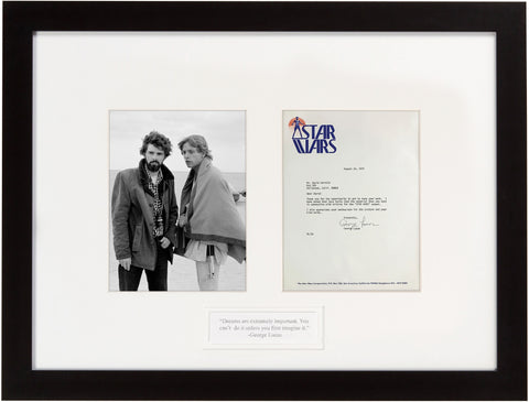 RARE, Previously Undiscovered, George Lucas Signed 1977 Letter on Star Wars Letterhead.  Incredible Star Wars Content! “…writing for the Star Wars sequel.“