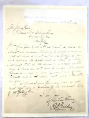 Rare Richard J. Gatling Signed 1892 Letter with Historic Gatling Gun Content