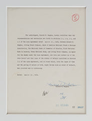Rare Howard Hughes Signed 1954 Purchase of RKO Pictures Contract: “Do the impossible...”