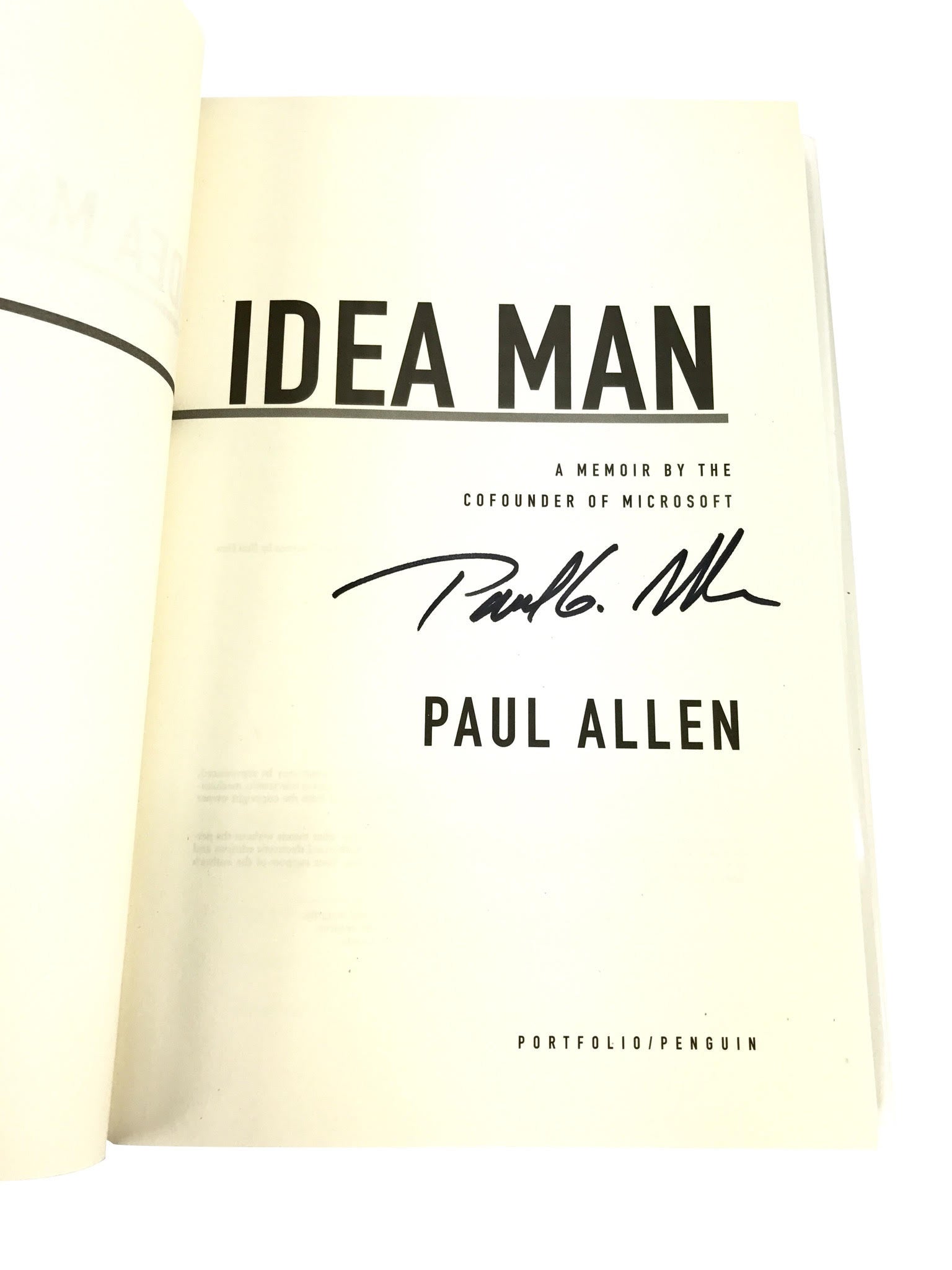 Paul Allen Signed Autobiography: "Idea Man"