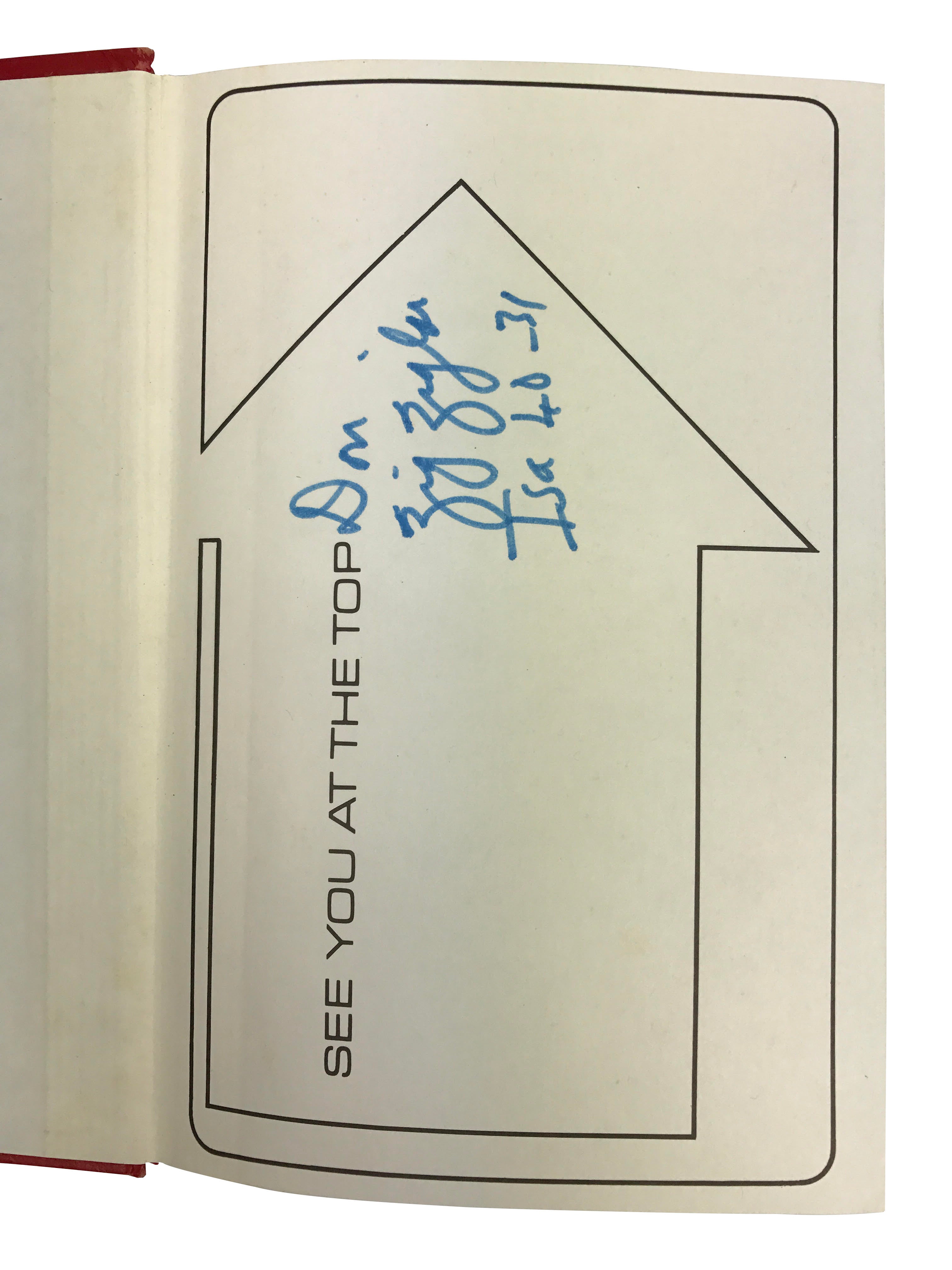 Zig Ziglar Signed 1974: "See You at the TOP"